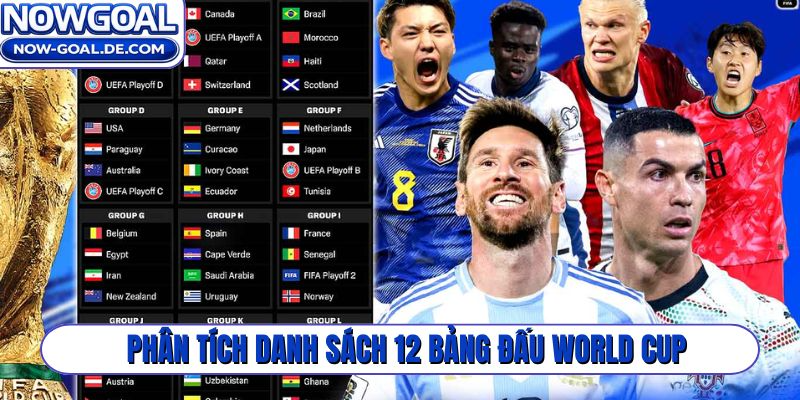 Phân tích danh sách 12 bảng đấu World Cup